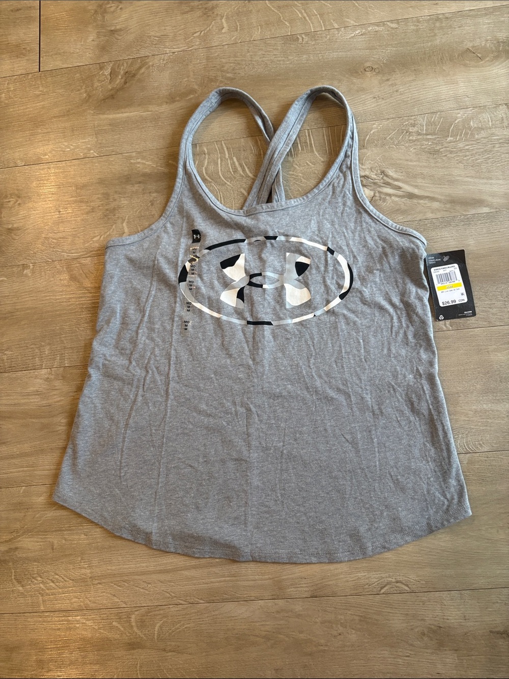 NWT Under Armour Women's Logo Crossover Tank Size Medium 17 PTP